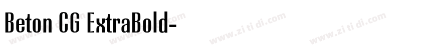Beton CG ExtraBold字体转换